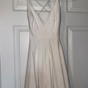 Lulu's Chic Cream Backless Dress